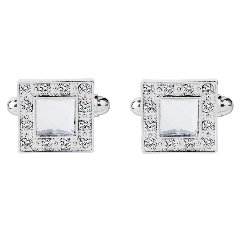 Khuy Măng Sét Đá Zircon 5 Màu Thời Trang Cho Nam Giới