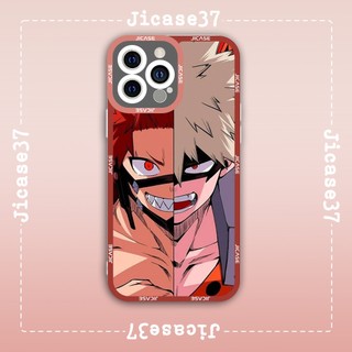 Ốp lưng iphone samsung xiaomi oppo cạnh vuông Jicase JMcase Bakugo x Ejiro My Hero Academia Anime Manga