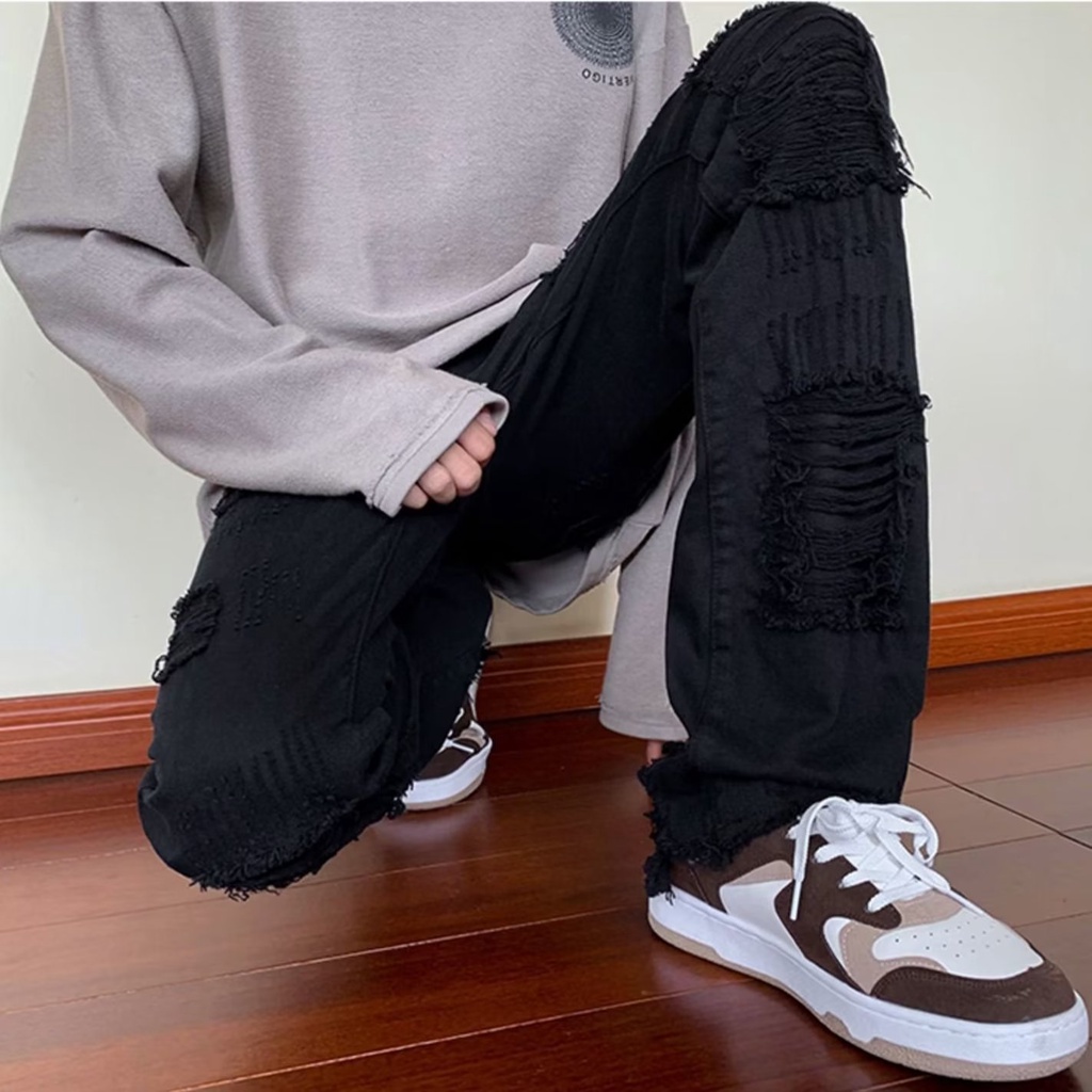 Quần jean ống suông Thiết Kế Trẻ Trung Giản Dị Thời Trang Dành Cho Nam