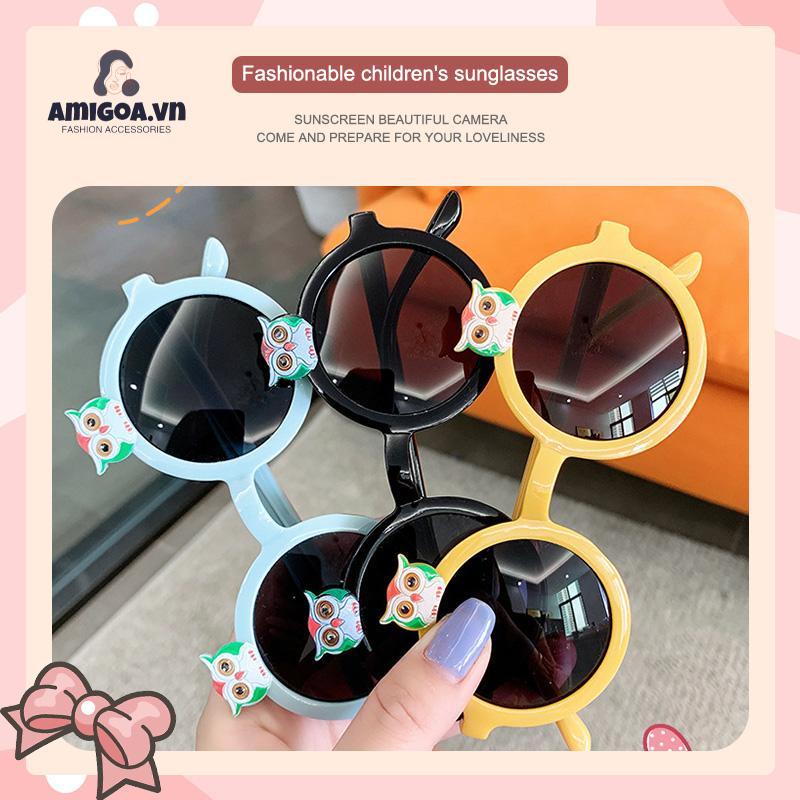 ✨✨Kính Mát Chống Tia UV Hình Cú Hoạt Hình Dễ Thương Cho Bé