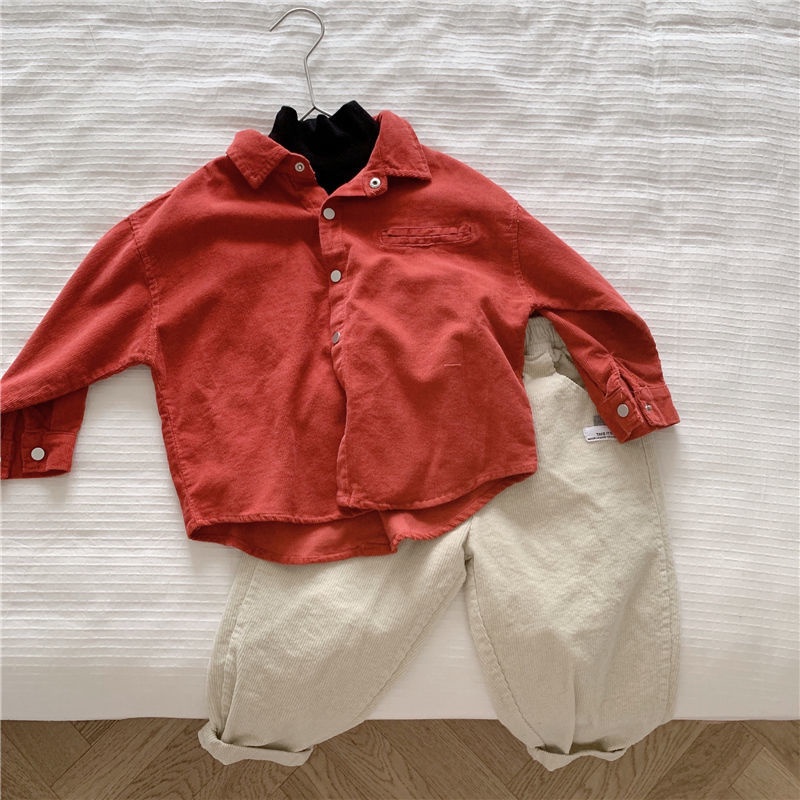 Áo Sơ Mi Màu Sắc Đơn Giản Phong Cách Nhật Bản Cho Bé Trai 1-7 Tuổi