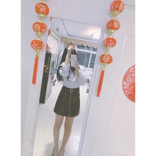[ORDER] Váy da dây kéo cá tính Ulzzang