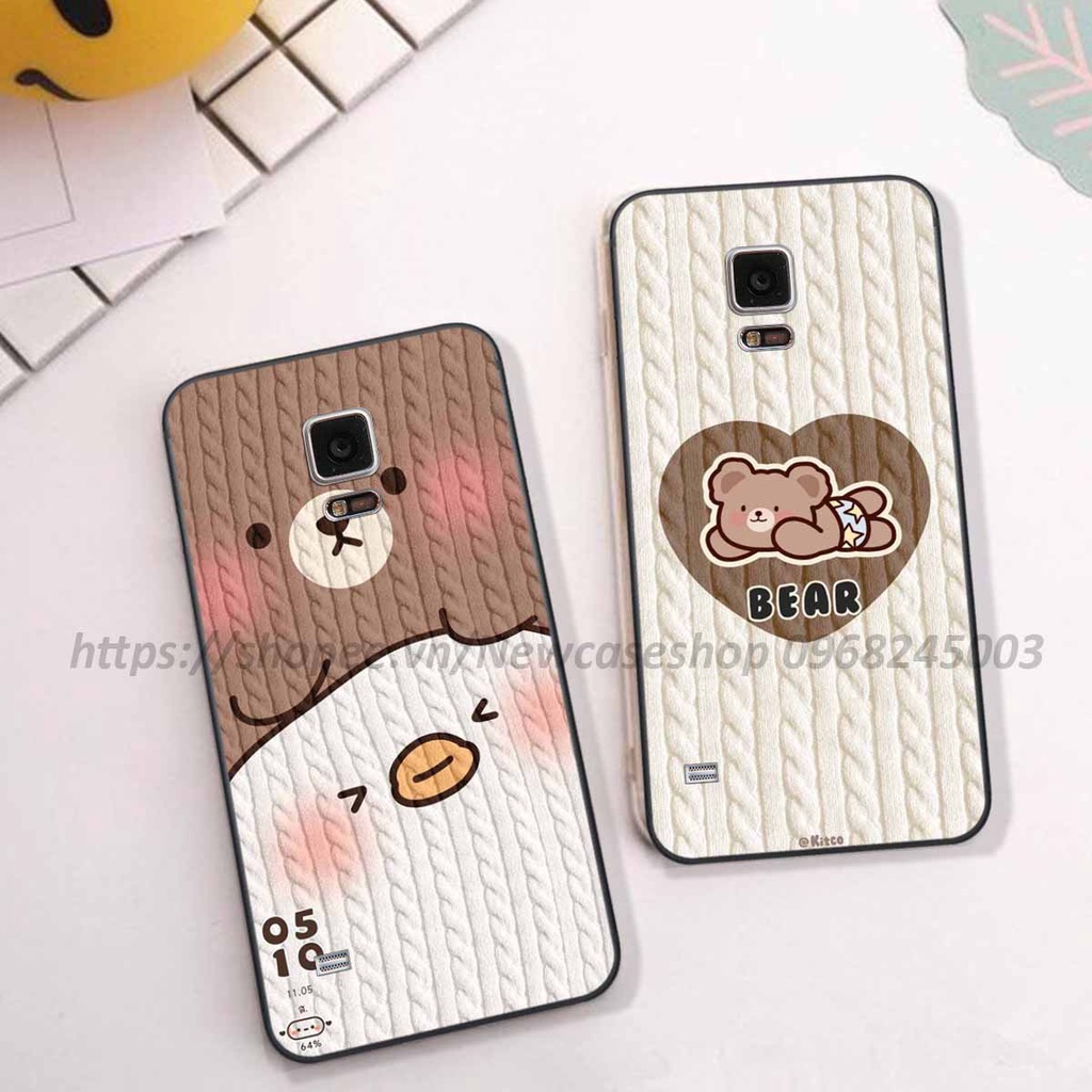 Ốp lưng Samsung Note 3 / 4 / 5 / 6 / 7 in hình họa tiết len Bear Cute