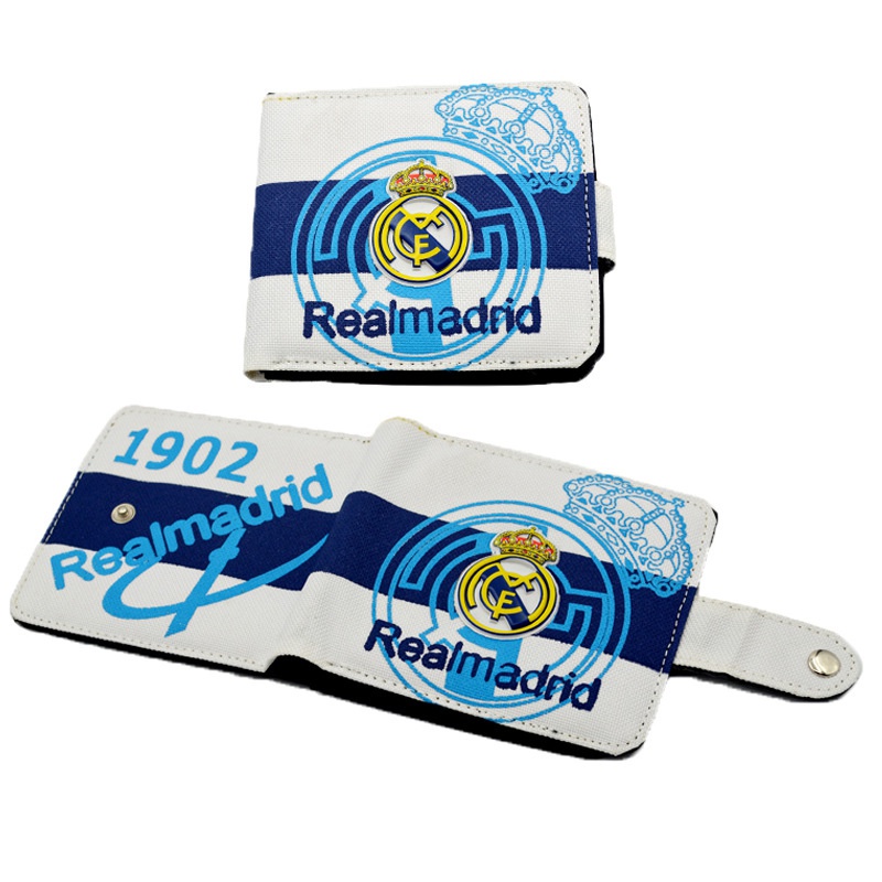 Ví Vải Canvas Ngắn In Logo Chelsea Liverpool AC Milan Cho Nam