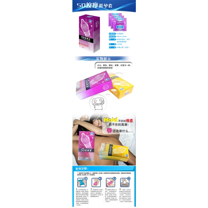 Bao Cao Su Gân Gai co thắt Kích Thích Điểm G - Hộp 10 bao