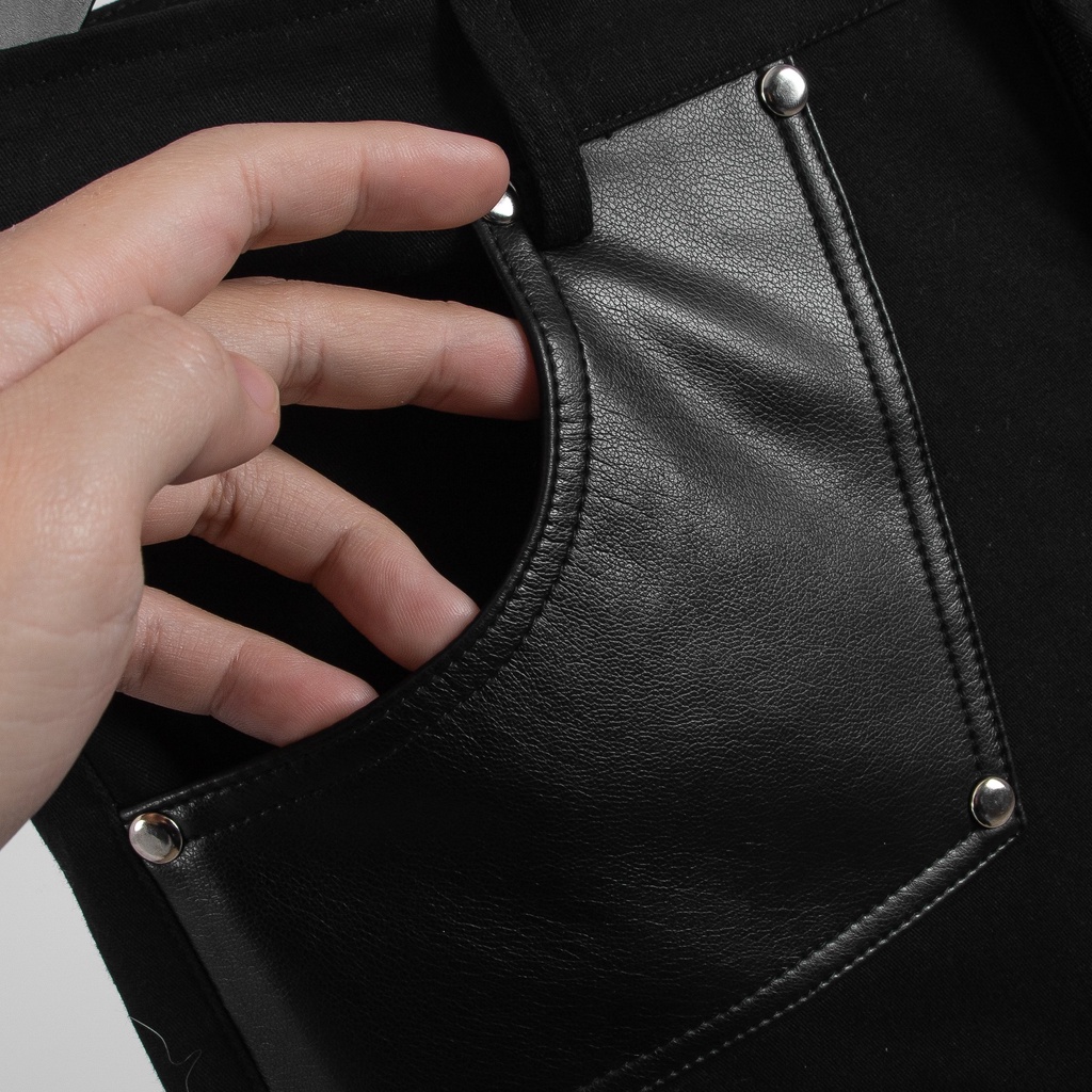 Quần dài kaki The Bad God Brian B leather trouser pants