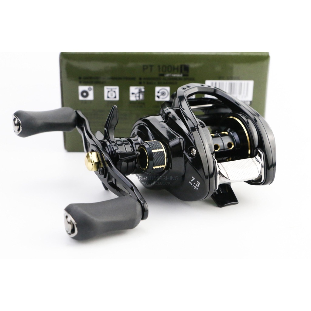 Máy ngang câu lure tay trái Daiwa PT100H và PT100 HL hàng đẹp tầm trung đồ câu cá Anh Thắng
