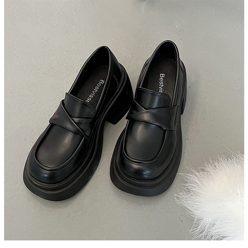 Giày Lười Da Nữ Đế Cao Thời Trang Kiểu Pháp WESTIE STUDIO - A241.GN