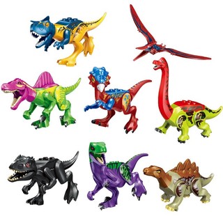 blocks Dinosaur Tyrannosaurus Stegosaurus Spinosaurus Thunder Dragon Carnivorous Beef Dragons Assembled blocks