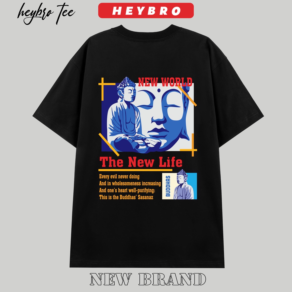 Áo thun unisex nam nữ tay lỡ form rộng Local Brand HEYBRO / T-shirt BUDDHAS