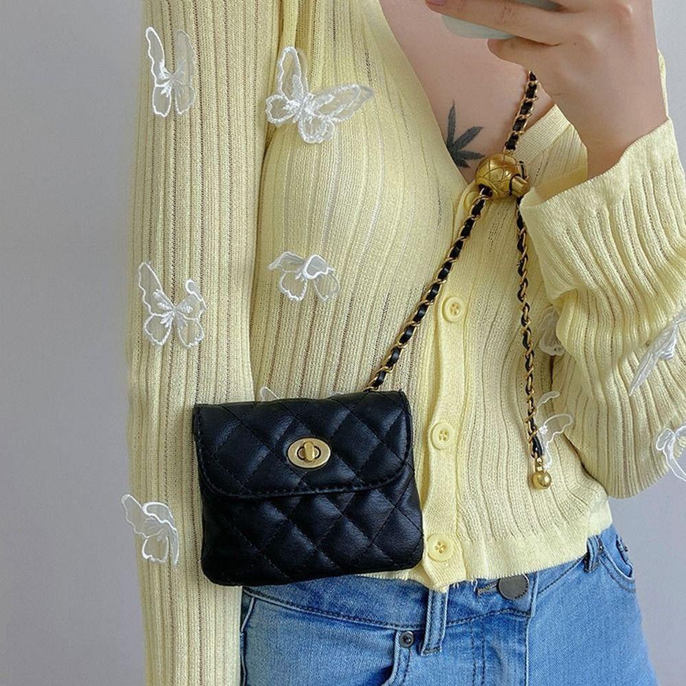 Túi Da PU Đeo Hông Mini Đựng Điện Thoại / Tiền Xu 2Lip Kiểu Dáng Cổ Điển Cho Nữ