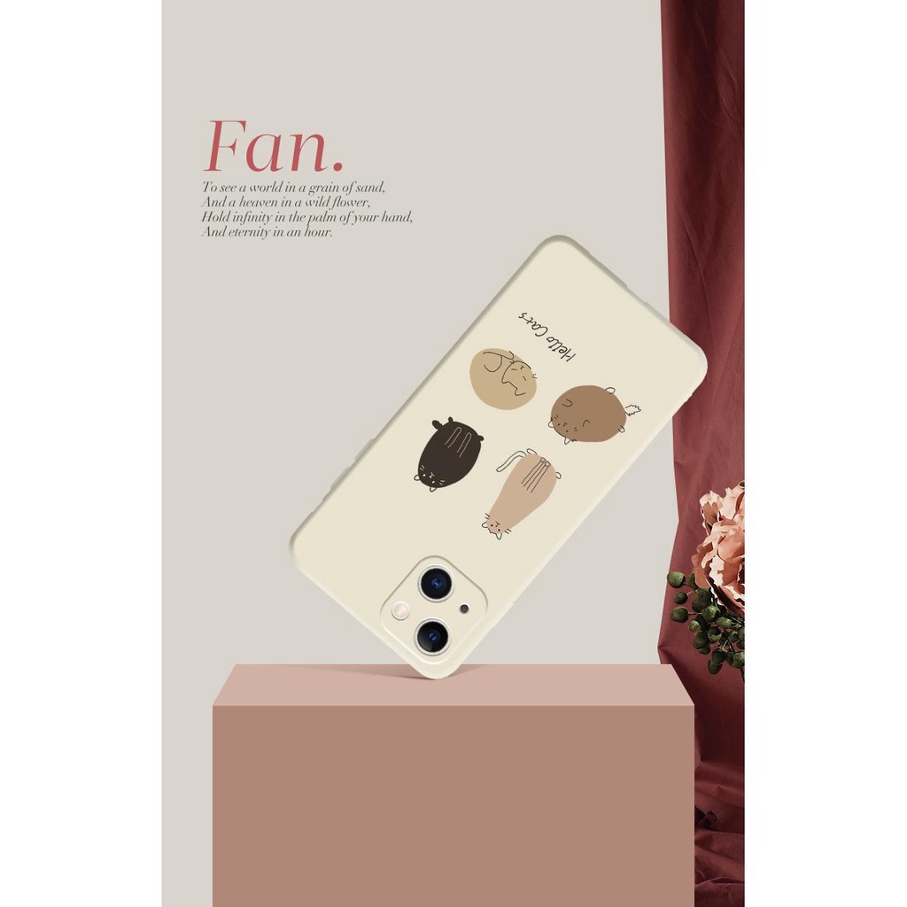 Ốp Điện Thoại Hình Mèo Dễ Thương Cho IPhone 6 6S 11 7 8 Se 2020 X XR XS Plus 12 13 14 PRO mini MAX