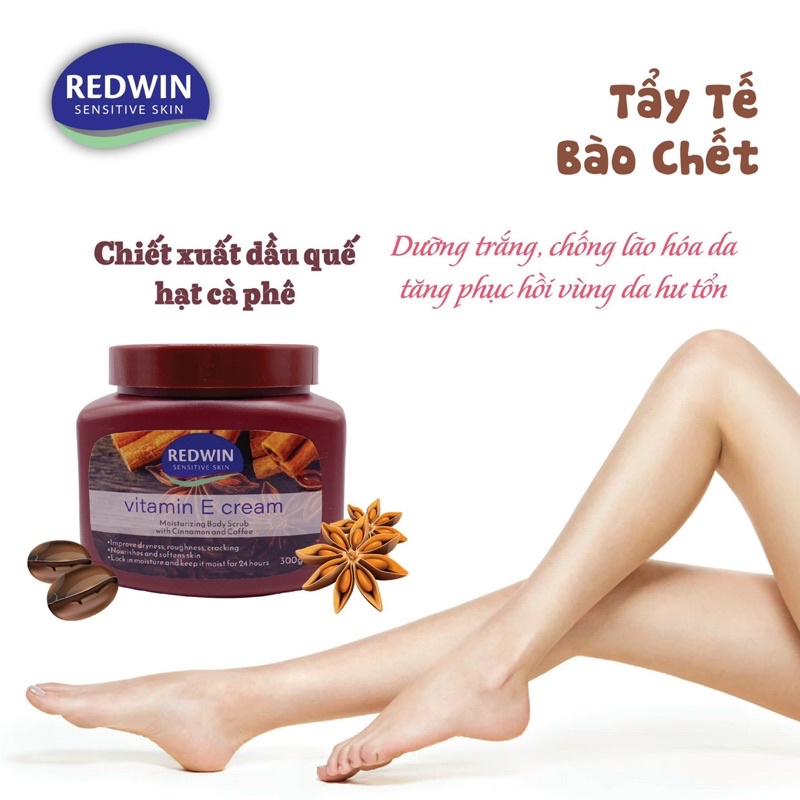 KEM TẨY TẾ BÀO CHẾT & DƯỠNG DA MỀM MỊN Redwin Vitamin E Cream Úc
