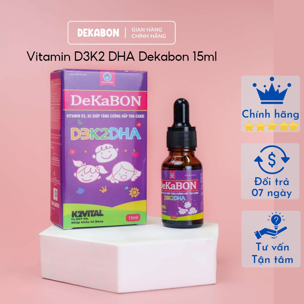 [Free ship + Quà Tặng Ngẫu Nhiên] Vitamin Dekabon K2+D3 Tăng Hấp Thu Canxi Giúp Bé Cao Lớn Khỏe Mạnh