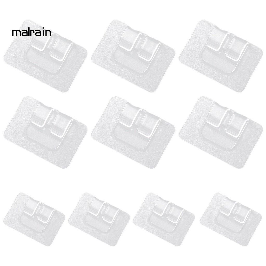 Set 1 / 10 Móc Kẹp Thảm Lót Sàn Xe Hơi Trong Suốt Tự Dính