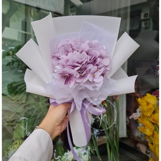 Bó hoa cẩm tú cầu - các màu - hoa lụa cao cấp