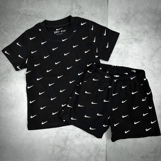 Bộ short mono N IKE đen bé trai