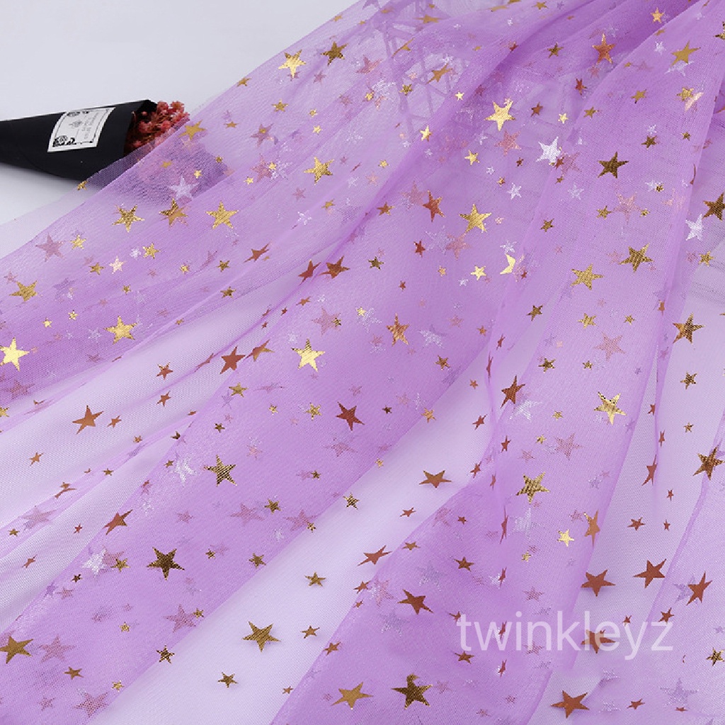 Tấm Vải Lưới Hình Ngôi Sao Màu Vàng Dùng Làm Đồ Thủ Công / Trang Trí DIY