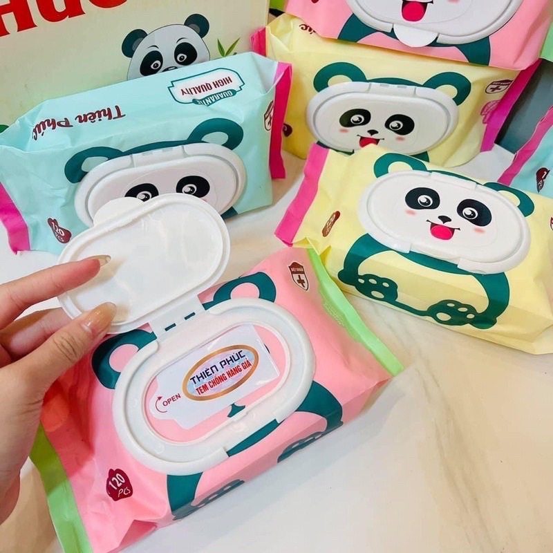 Khăn giấy Ướt Phú Đạt Hình Gấu Gói 120 Tờ Chính Hãng