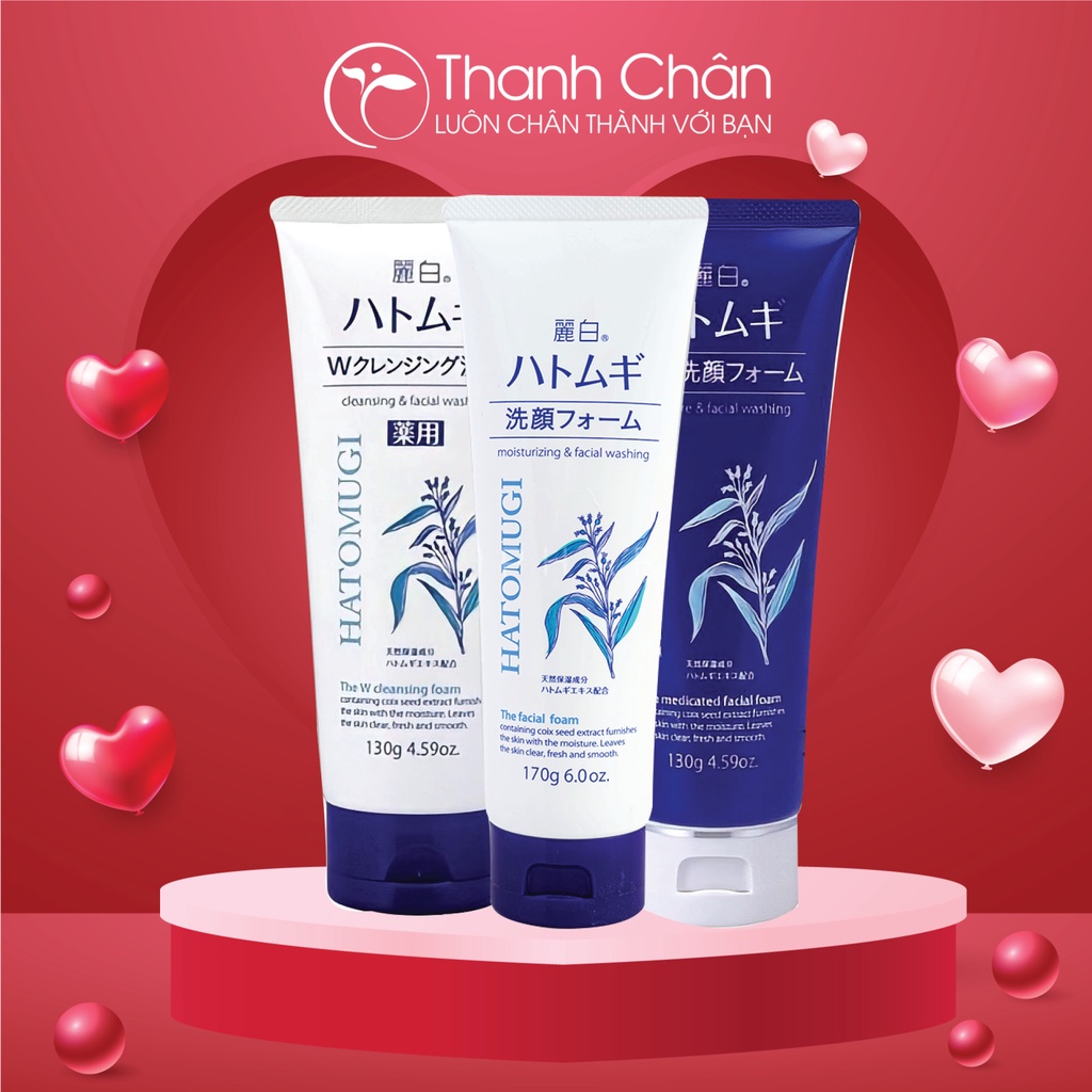 Sữa rửa mặt ý dĩ Hatomugi 130g/170g