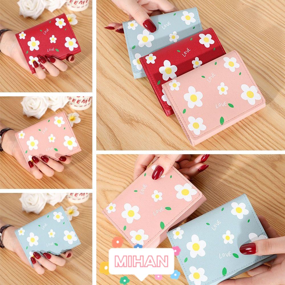 Ví Nữ Da PU Họa Tiết Hoa Dễ Thương MIHAN1