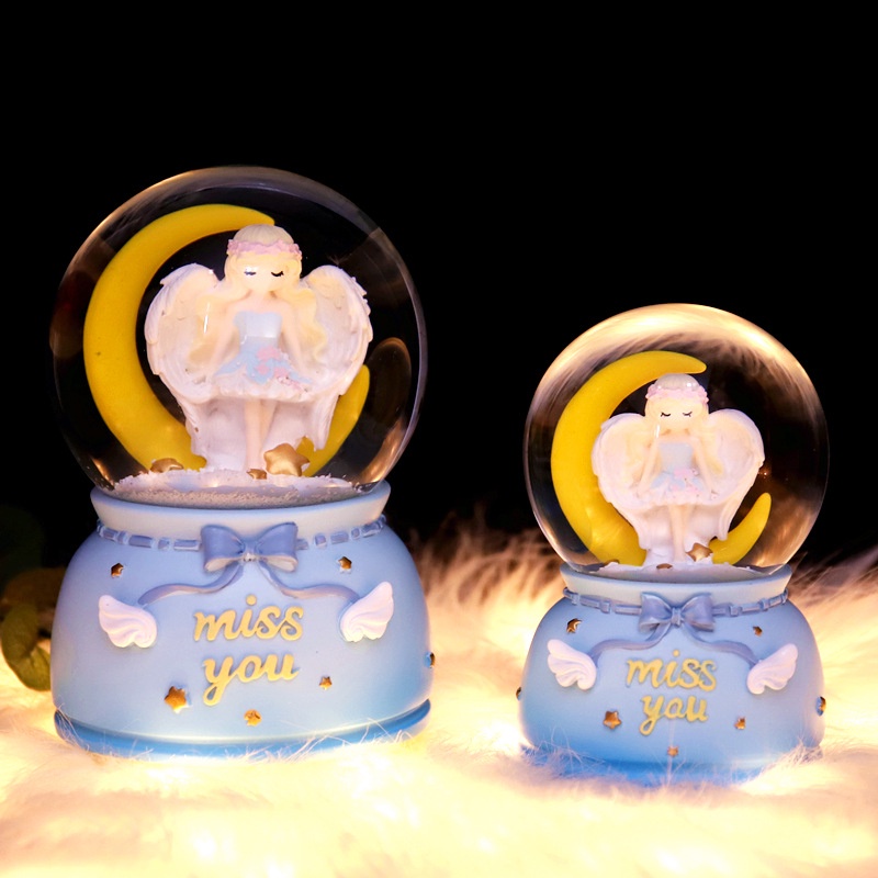 Quả cầu hình thiên thần có nhạc và ánh sáng , quà lưu niệm, quà tặng sinh nhật thú vị PHUONG DECOR