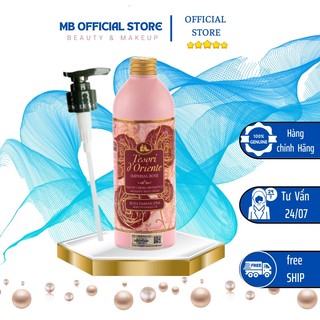[ Hàng Chính Hãng Kèm Vòi ] Sữa Tắm Xích Nước Hoa Ý Tesori d'Oriente Hoa Hồng Damacus 500ml