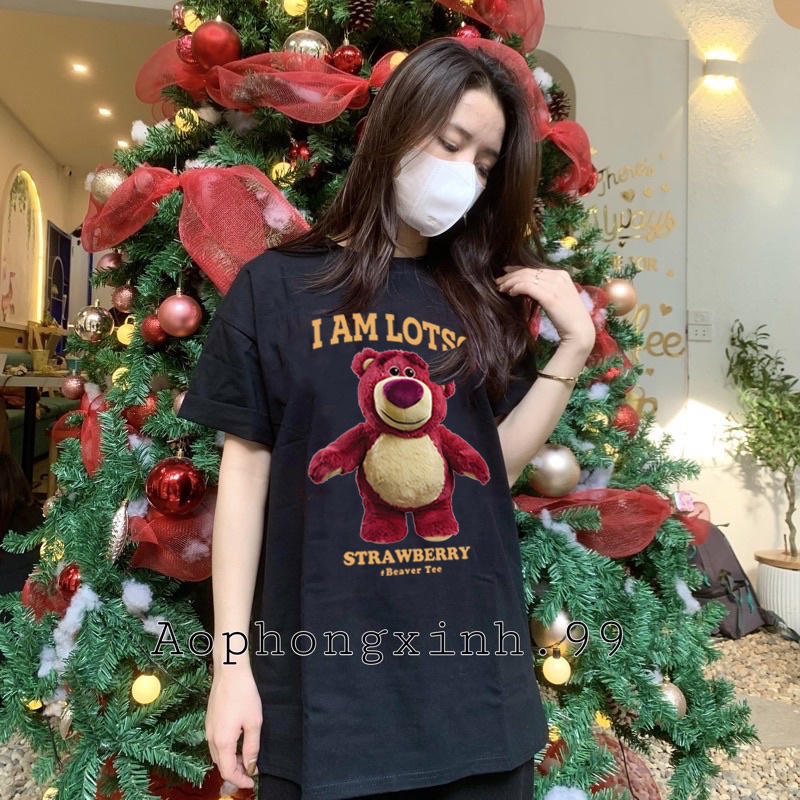 Áo thun I AM LOTSO Strawberry mặc đôi cực đẹp, Áo Phông Unisex Nam Nữ