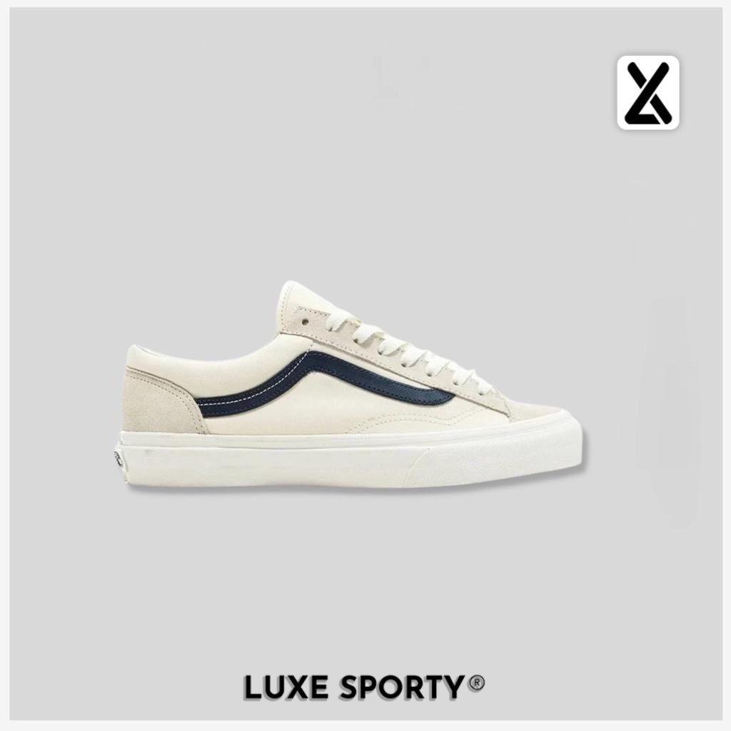 Giày Vans sọc xanh, Giày Vans Old Skool Style 36 Marshmallow S'Cấp full size, box nam nữ