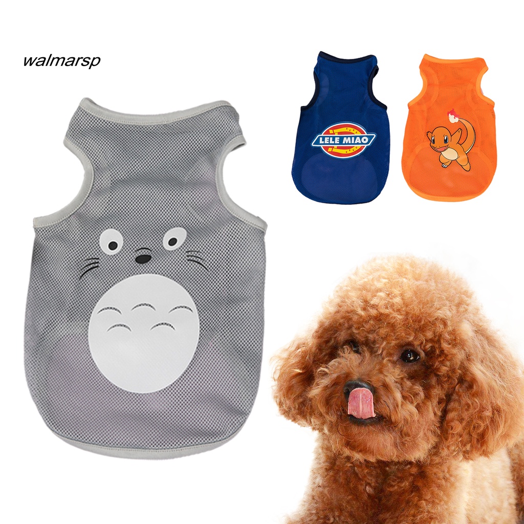Áo Siêu Mỏng Bằng Polyester In Họa Tiết Hoạt Hình Dễ Thương Cho Thú Cưng