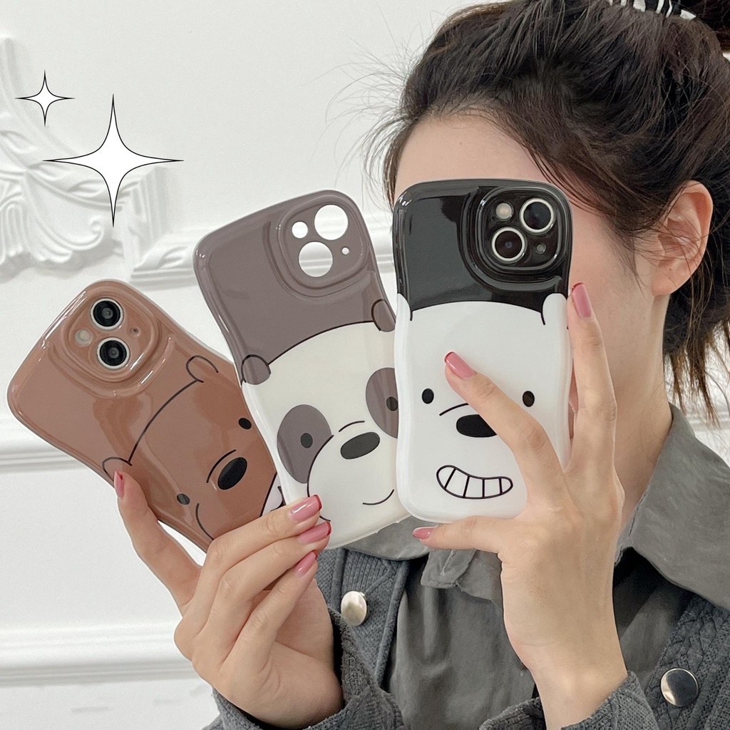 Ốp Điện Thoại TPU Silicon Mềm Chống Sốc In Hình Gấu Hoạt Hình Dễ Thương Cho iPhone 14 13 12 11 Pro Max 14 Plus