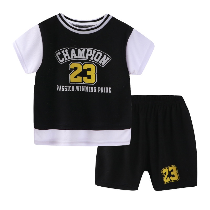 Set Đồ Thể Thao 2 Món Phối Áo Ba Lỗ Thời Trang Hè Cá Tính Cho Bé Trai