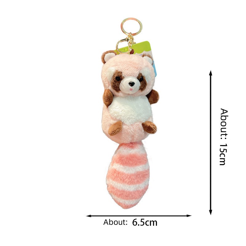Móc Khóa Búp Bê Gấu Mèo Nhồi Bông Dễ Thương