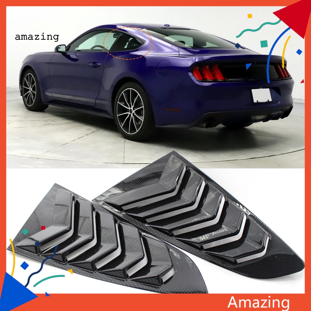 Bộ 2 Khung Cửa Sổ Bên Hông Họa Tiết Sợi Carbon Cho Ford Mustang 15-17