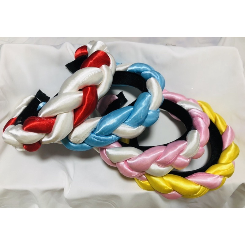 Bờm lụa phối màu cho mẹ và bé