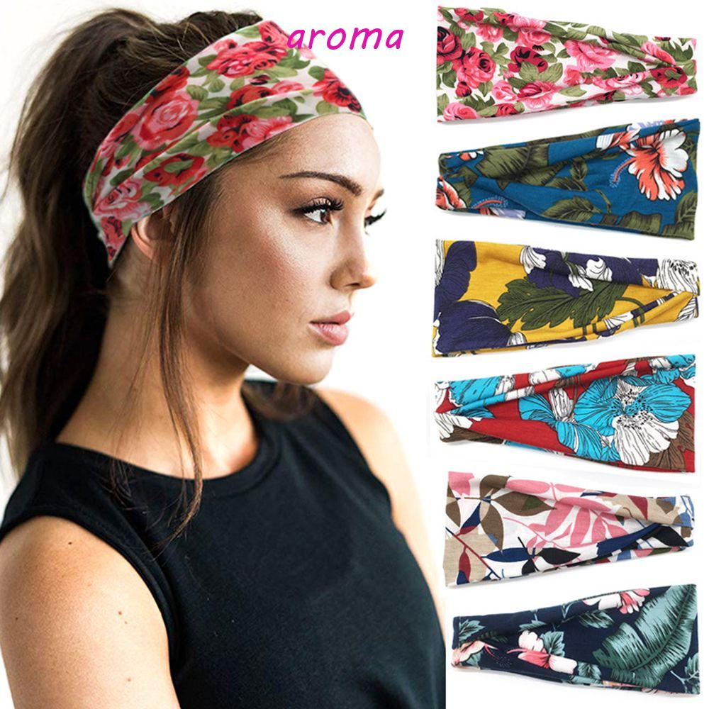 Băng Đô Vải Cotton Bản Rộng Thấm Hút Mồ Hôi Thời Trang Cho Nữ