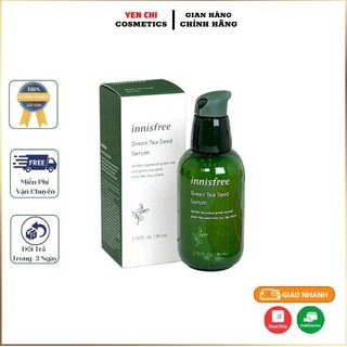 Tinh Chất Dưỡng Ẩm Sâu, Phục Hồi Da Mụn Innisfree trà xanh Green Tea Seed Serum 80ml
