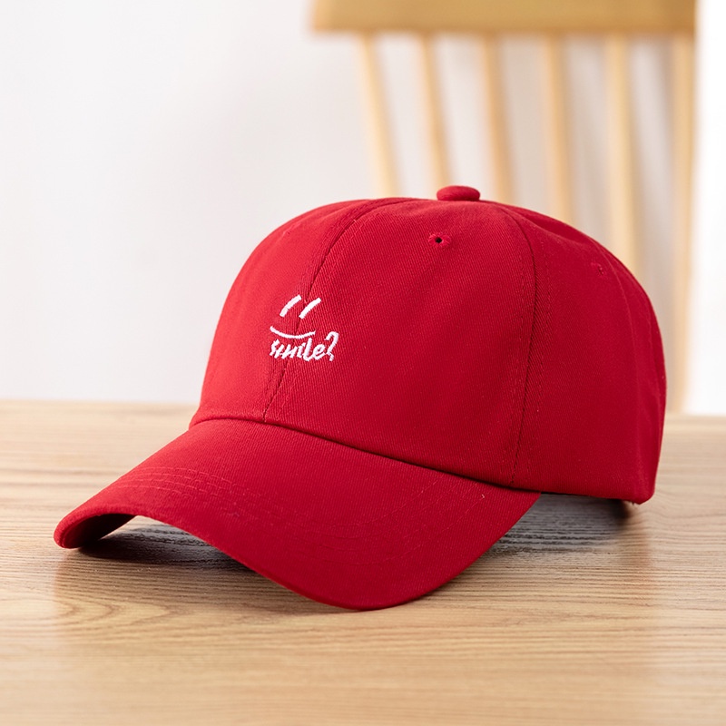 Mũ Bóng Chày Nữ Hàn Quốc,Mũ Lưỡi Trai Hàn Quốc Smile Mặt Cười ,Mũ Cotton Họa Tiết Smile Mặt Cười Tươi Sáng Thanh Lịch