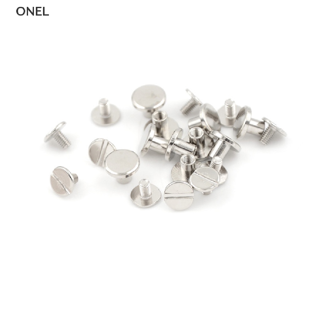 Set 10 Đinh Tán Đầu Dẹt Bằng Đồng Thau Chuyên Dụng Làm Thắt Lưng / Ví /