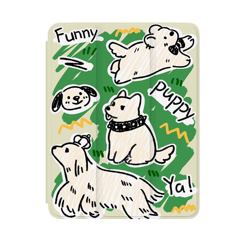 Ốp Máy Tính Bảng Mềm Hình Cún Dễ Thương Có Ngăn Đựng Bút Cho iPad Gen10 Pro11 "Pro12.9" 2022 Air4 / Air5 Gen7 / 8 / 9 mini6