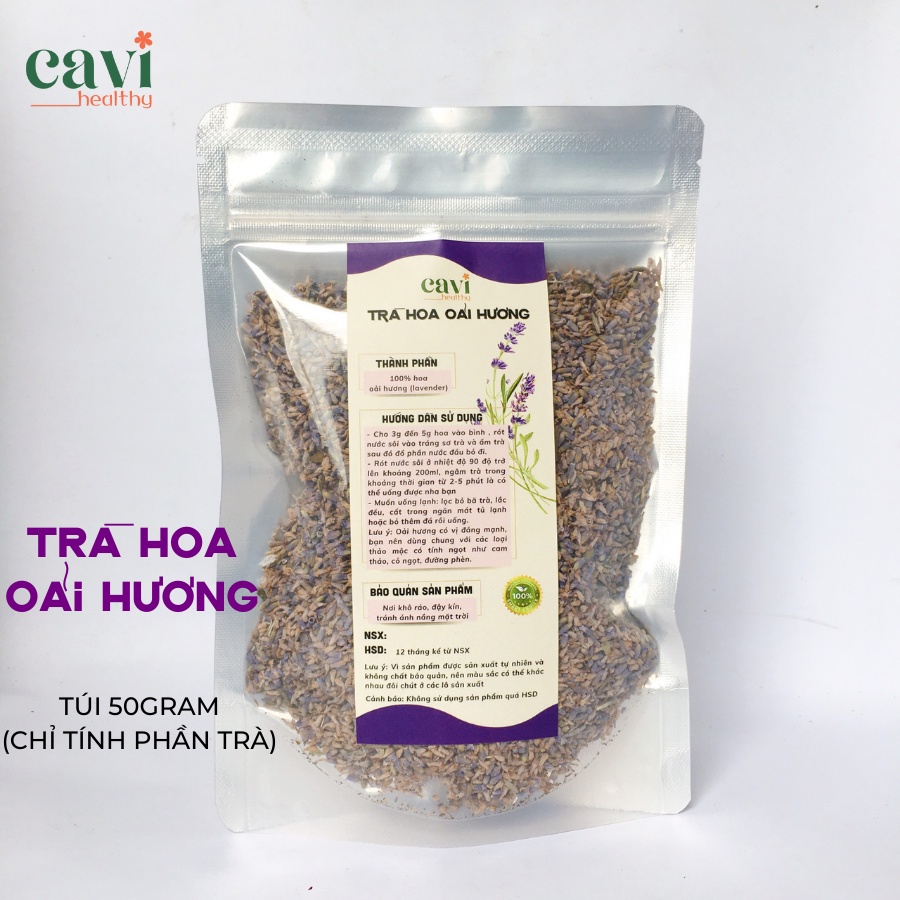 Trà Nụ Hoa Oải Hương sấy khô 50gr - Hoa Lavender sấy lạnh thơm ngào ngạt