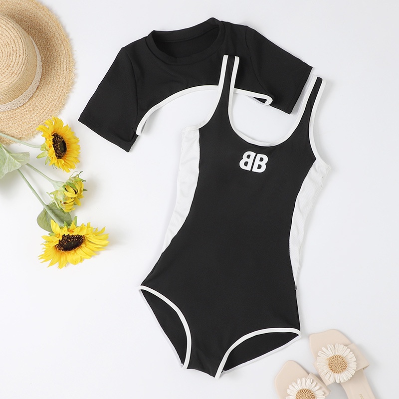 Bikini liền thân 1 mảnh set 2 chi tiết kèm áo cúp ngực 2 dây quảng châu che khuyết điểm nâng ngực bánh bèo 0864&650 C-11 | BigBuy360 - bigbuy360.vn