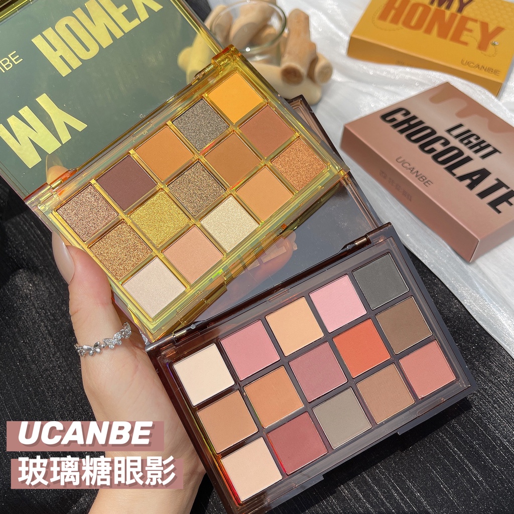 Bảng Phấn Mắt UCANBE 15 Màu Sắc Hiệu Ứng Kính