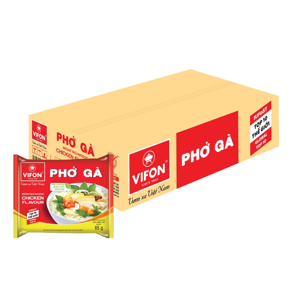 Phở Vifon Vị Gà Thùng 30 gói 65g.Phở Ngon Bán Chạy Nhất Việt Nam