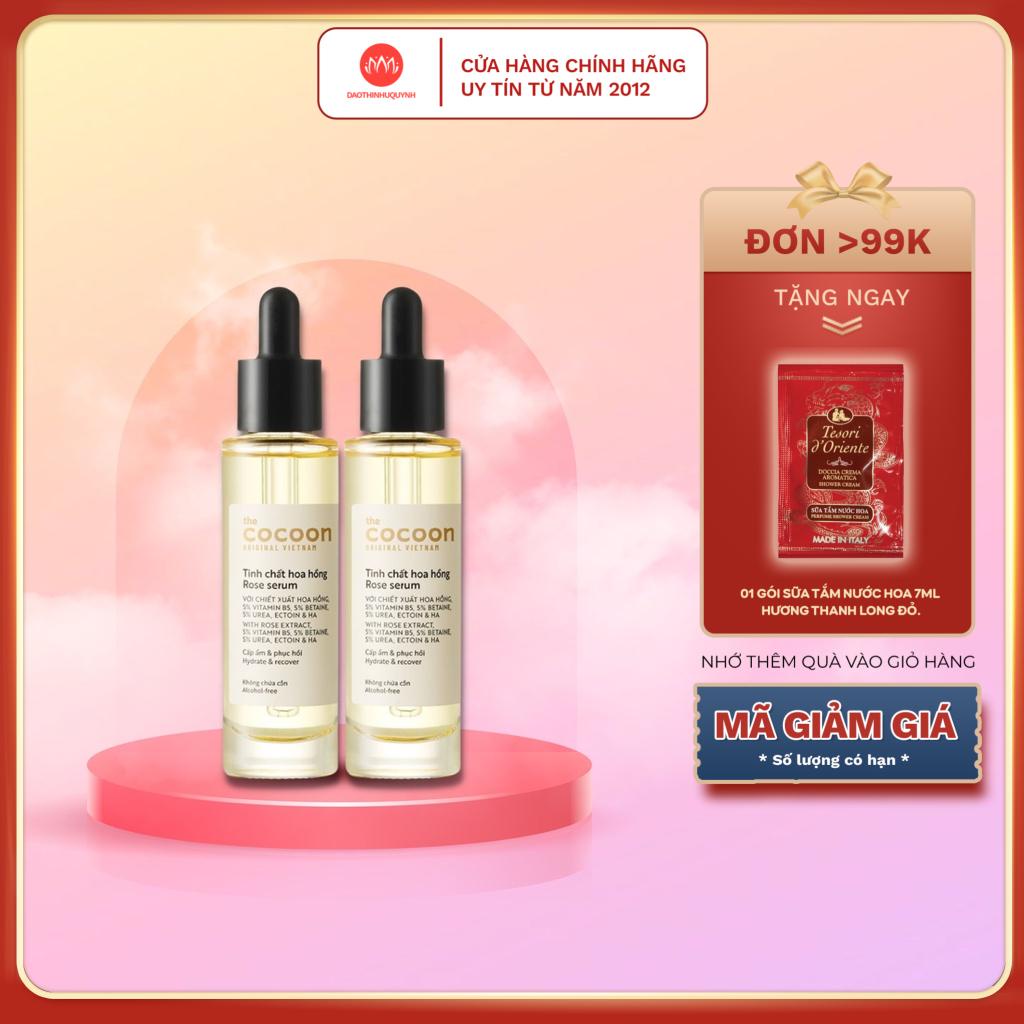 Tinh Chất Cấp Ẩm Và Phục Hồi Da Chiết Xuất Hoa Hồng Cocoon Rose Serum 30ml