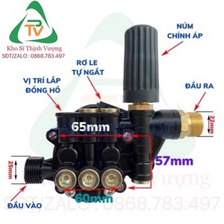 Đầu bơm máy rửa xe, Đầu bơm máy rửa xe mini có chỉnh áp