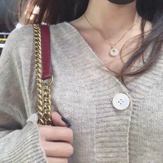 (ORDER) Áo len cổ V cài khuy (kèm ảnh thật)