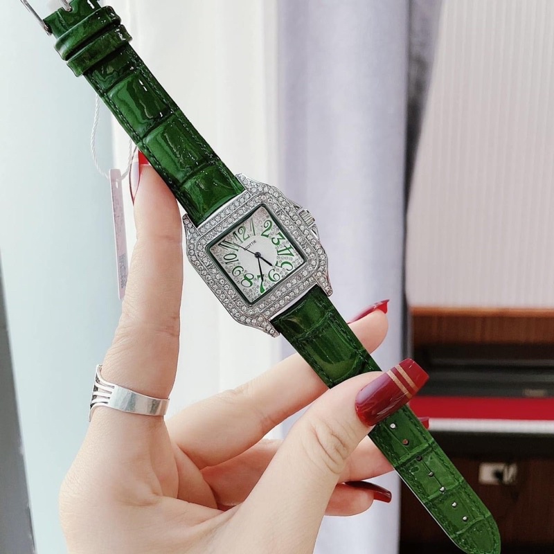 Đồng hồ nữ Scottie mặt vuông full đá hot trend bền bỉ sang trọng Mai Luxury Watch SC 9127