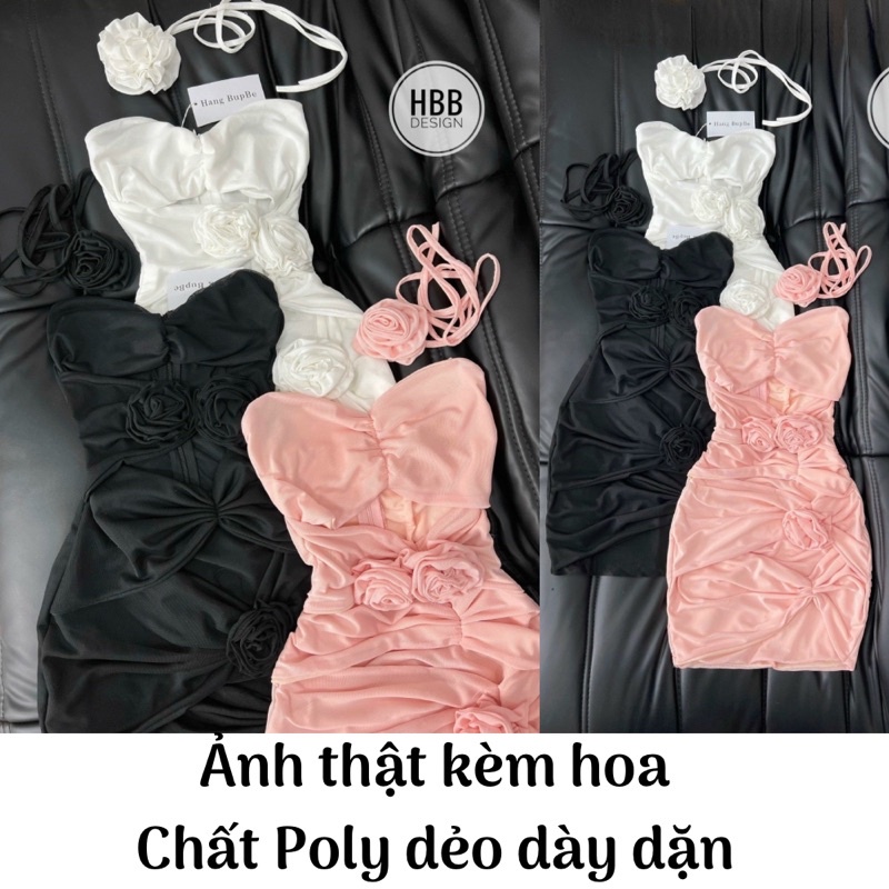 [FREESHIP-Kèm choker] Đầm body ôm nữ đuôi cá khoét eo cột dây eo và cổ tay cánh tiên mặc được 2 kiểu 5 màu