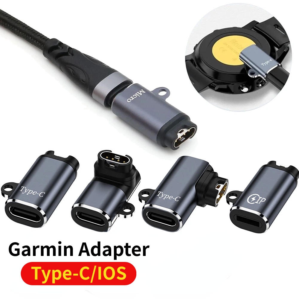 Đầu Chuyển Đổi Micro USB / Type-C / IOS Cho Đồng Hồ Thông Minh Garmin Fenix / Venu / Vivoactive / Garmin
